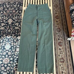 Vintage Forest Green High waisted working trousers.